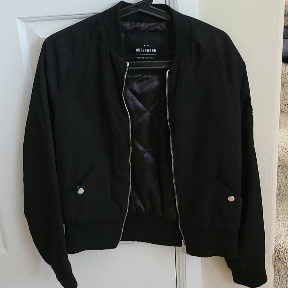 Cotton On black bomber jacket US size 6